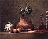 Jean Baptiste Simeon Chardin Famous Paintings - La Brioche